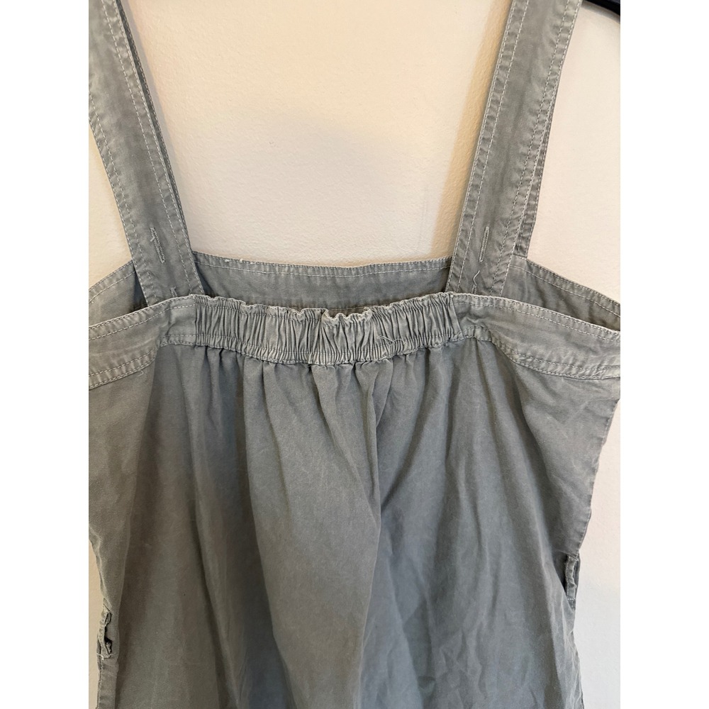 Lucky Brand Womens XS Sage Green Ruffle Hem Sleeveless Mini Dress Adj Strap - Picture 5 of 7
